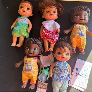 Lot Of 5 Baby Alive Baby Dolls Great Condition Fast Shipping!